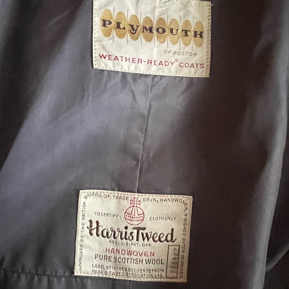 Harris Tweed Handwoven 100% Pure Scottish Wool 1950s Overcoat - Picture 5 of 5